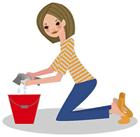 床ワックスフローリング